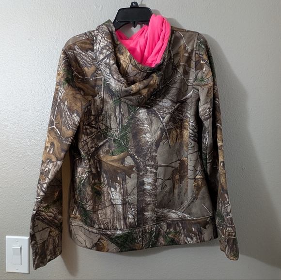 Under Armour Brown Camo Hoodie with Pink Accents - Picture 2 of 4